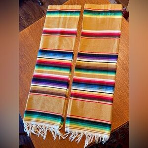 2 Mexican Blanket Curtain Panels